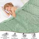 Bcareself Faux Fur Throw Blanket Ultra Soft Plush Fluffy Blanket for Couch, Bed, Sofa - Lightweight Yet Warm Winter Blanket for Women Men - Machine Washable Valentine Gifts 50x60 Inches Sage Green