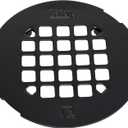 Oatey Universal 4-1/4 in. Round Snap-Tite Shower Strainer, Matte Black