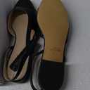 Athlefit Slingback Flats for Women Square Pointed Toe Two Toned Flats Wedding Pumps for Women Black, Size 7.5