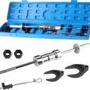Inner CV Joint Puller Inner CV Joint Removal Tool Kit 10 Pounds Heavy Duty Slide Hammer Front Wheel Drive Axle Half Shaft Removal Puller Tool Set 63mm 48mm CV Joint Fork Adapter Attachments