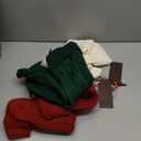 KaKaPops Christmas Stockings, 18 Inches Christmas Stocking with Name Tags Cable Knitted Stocking Decorations for Holiday Party Decor (2pcs Burgundy + 2pcs Green + 2pcs Ivory)