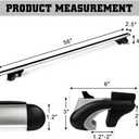 Aero Aluminum Universal 56'' Roof Rack Cross Bars, Existing Raised Side Rail with Gap -200 lbs Load Capacity