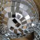 Suwimut 9 Pack Mirror Disco Ball, 4 Inch Small Mirror Ball Ornaments Silver Hanging Disco Balls with Attached String for Reflect Light, Party Favor, Home Bands Decorations, Stage Props, Christmas