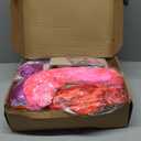 36 Pcs Colored Wig Set with 12 Pcs Wig Caps and Heart Shape Sunglasses, Long Curly Wigs to Short Bob Hair Wigs for Bachelorette Parties