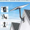 Starlink Gen 3 Mount, Adjustable Metal Starlink Pole Mounting Kit for Wall /Roof, with 2-in-1 Router Mount (Black, 15.7-inch)