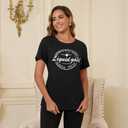 GINKANA Women's Nursing Shirts for Breastfeeding with Hidden Zippers Loose Fit Nursing Tops Comfortable Tshirt Mama Clothes (Black, L)