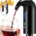 Wine Aerator Electric Wine Decanter Best Sellers One Touch Red -White Wine Accessories Aeration Work with Wine Opener for Beginner Enthusiast - Spout Pourer - wine preserver (Space Black)