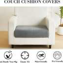Sofa Covers Couch Covers for Sofa Pet Friendly Couch Cushion Covers Universal Sofa Covers Washable Stretch Slipcovers for Sectional Sofa (Texture Gray,Large Single Seat Cover)