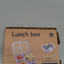 GPREESUS 2Pcs Bento Box,Lunch Box Containers,Cute 3 Compartment Food Container (Blue+Purple)