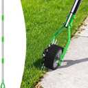 Edger Lawn Tool - 67 inch Wheel Rotary Lawn Edger with Adjustable Stainless Steel Handle, Grass Edge Trimmer for Sidewalks, Driveways & Landscaping (Green)
