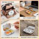 2 x Square Pill Case Small Pill Box with Mirror Pocket 2 Compartment Vitamin Pill Medicine Case Organizer Pill Containers for Traveling