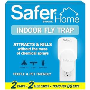Safer Home Indoor Plug-in Fly Trap - SH502-2SR - Effective Fruit Fly Traps for Indoors, Gnat Traps for House Indoor, 400 Sq Ft Protection - Style: 2 Devices