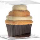 Juvale Clear Favor Boxes - 50-Pack 3 x 3 x 3 in Transparent Plastic Square - Clear Dessert & Treat Containers for Smores & Packaging