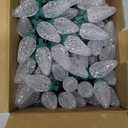 C9-Christmas-Lights-Outdoor,88FT 110LED String Lights with 8 Lighting Mode,Waterproof Connectable UL Certified Warm White C9-Led-Christmas-Light-Decorations for House Yard Patio Roof Garden Decor