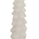 1Pcs White Christmas Tree-Shaped Flameless Taper Candles with Remote and Timer, 9.8'' Real Wax LED Window Candlesticks, 3D Flame Wick Battery Operated Christmas Tree Candles for Holiday Decoration