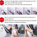 2 x 6001 Filter Cartridges Replacement for Gas Respirator,Dust-Proof, Organic Vapor, 2pcs Filter Cartridges + 2pcs Filter Covers+8pcs Filter Cottons, Apply to 6100/6200/7501/7502/6502/6800 (12 Piece Set)