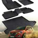 All Weather Floor mats & Trunk mat for Hyundai Tucson 2022 2023 2024 2025(Not for PHEV).Rubber Full Set Accessories for Hyundai Tucson Floor mats & Cargo Liner 2022-2025 SE SEL Limited XRT