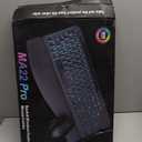 SABLUTE Wireless Keyboard and Mouse Combo Ergonomic - MA12Pro Wave Keyboard with Leather Wrist Rest for Comfortable Typing, RGB Backlit Rechargeable for Windows, Mac, PC, Laptop (Black)