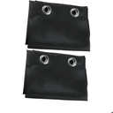 Lurrose Blackout Curtains Panels 107x160cm Polyester Drapes Thermal Insulated Light Blocking Window Draperies for Bedroom and Living Room, 1 Pair Black