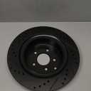 Dynamic Friction 633-68015R - Drilled and Slotted Black Zinc Brake Rotor
