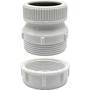 1 1/4 to 1 1/2 Sink Drain Adapter, Universal Pipe Connector for Kitchen Bathroom Plumbing, Durable White PVC Fitting with Leak-Proof Design, Easy Installation Drainage Solution for Standard Sink Syste