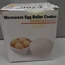 Microwave Egg Cooker for 4 Eggs,Hard Boiled Egg Cooker Compact Microwave Safe Egg Boiler for Hard Soft or Poached Eggs Space Saving Design
