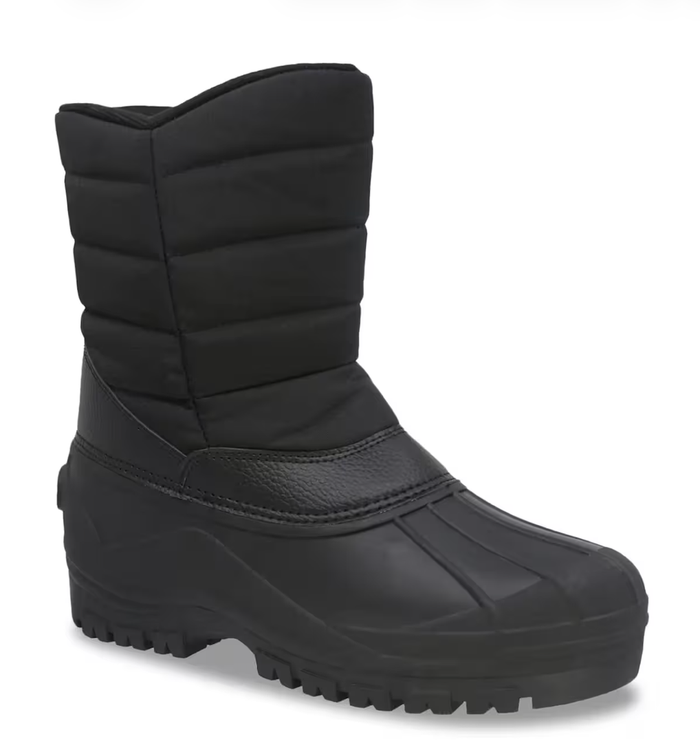 Men's Winter Snow Boots Waterproof Warm Lightweight Non Slip Fur Lined for Outdoor Comfortable Casual Cold Weather 12-13