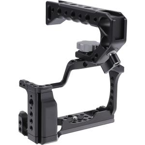 FocusFoto Camera Cage +Top/Side Handle Grip Kit, Aluminium Alloy Video Filmmaking Stabilizer Rig with Cold Shoe and 1/4" 3/8" Screw Mouting for Canon EOS M50 Mark II/M50/M5 Mirrorless Camera FocusFoto Camera Cage +Top/Side Handle Grip Kit, Aluminium Alloy Video Filmmaking Stabilizer Rig with Cold Shoe and 1/4" 3/8" Screw Mouting for Canon EOS M50 Mark II/M50/M5 Mirrorless Camera