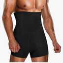 TAILONG Men Tummy Control Shorts High Waist Slimming Underwear Body Shaper Seamless Belly Girdle Boxer Briefs, Large