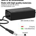 Uzi 54.6V 2A Charger (with Multiple Output Heads) for Fast and Safe Charging of Your 48V Li-ion Battery-Compatible with Ebike/Electric Scooter (Built-in Fan Cooling System)
