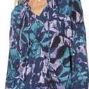 NIC+ZOE Womens Indigo Vines Live in Top