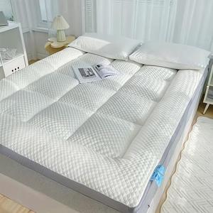 Mattress Topper Queen Size - Breathable Folding Mattress Pad for Back Pain Relief Soft & Plush Mattress Protector - Pillow Top Bed Topper for Firm Mattress