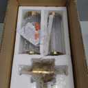 Modern Brushed Brass Vanity Light Fixture - Dual Glass Rods Wall Sconce for Bathroom, Double Light Socket E12 Candelabra Base, Mirror Vanity Lighting (Bulbs Not Included) (20inch)