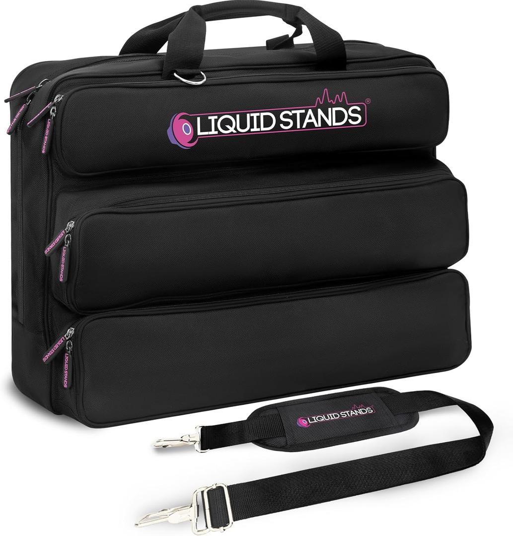 Liquid Stands Carry Bags for LS items (Mostly Stands) - Custom Fit Foldable Z Stand, 2nd Tier Stand with Wheels and others - Portable & Large Protective Storage - Piano Stand Case