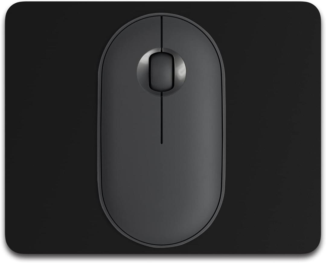 Dapesuom Small Mouse Pad, 5 x 6 Inch Thick Rubber Premium-Textured Non-Slip Portable & Washable Mini Mouse Mat for Women Men Wireless Laptops Keyboard Tray Gaming Work Computer Travel, Jet Black