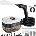 Handheld Steam Cleaner for Home, 2500W High Pressure Steamer, 15s Fast Heat-Up, 1.6L Tank, Portable Steam Cleaner for Car, Floor, Grout, Kitchen, Furniture & Bed Bugs (White)