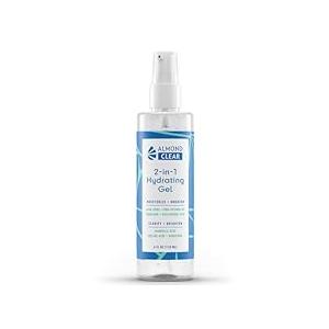 Almond Clear 2-in-1 Hydrating Gel | Lightweight Mandelic Acid Moisturizer for Oily, Blemish-Prone Skin | Aloe Vera, Squalane, Hyaluronic Acid, Mandelic Acid, Bakuchiol | 4 oz