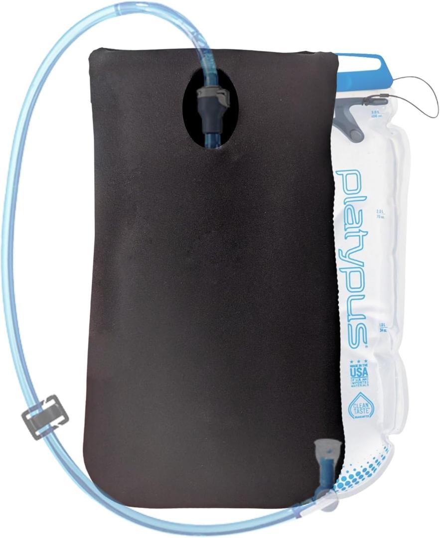 Bladder Insulators are Compatible with Platypus Big Zip EVO Hydration Pack Reservoirs (100oz/3.0L, Black)
