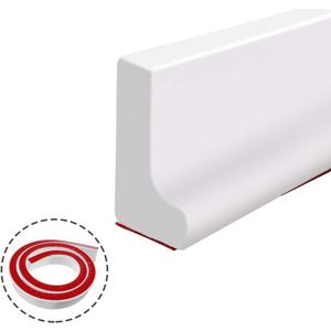 Collapsible Shower Threshold Water Dam Buthtub Water Stopper Shower Barrier Rubber Dam Silicon Water Blocker Dry and Wet Separation for Bathroom (39Inch)