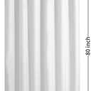 ALYVIA SPRING Long Fabric Shower Curtain Liner Waterproof - 72" x 80", Soft & Lightweight Long Shower Curtain with Magnets, Machine Washable - 72x80, White