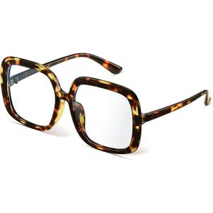 miyya Oversized Blue Light Glasses for Women, Retro Fashion Computer Glasses, Anti-Glare, Eye Strain Relief