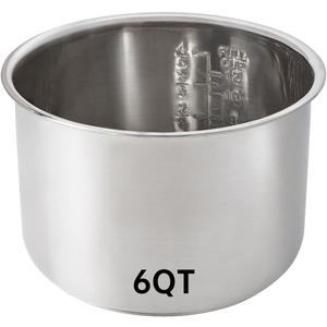 Replacement Inner Pot for Instant 6 quart - Stainless Steel Rice Cooker Pot Replacement, Polished Surface with Markings, Nonstick Replacement Insert Liner, for Instant Pot Accessories Replacement Inner Pot for Instant 6 quart - Stainless Steel Rice Cooker Pot Replacement, Polished Surface with Markings, Nonstick Replacement Insert Liner, for Instant Pot Accessories