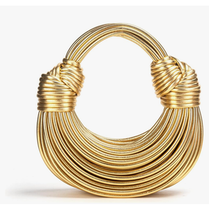 Hand-Woven Bread Women's Clutch Top Handle Satchel Shoulder Crossbody Creative Noodles Purses Underarm Bag Handbag