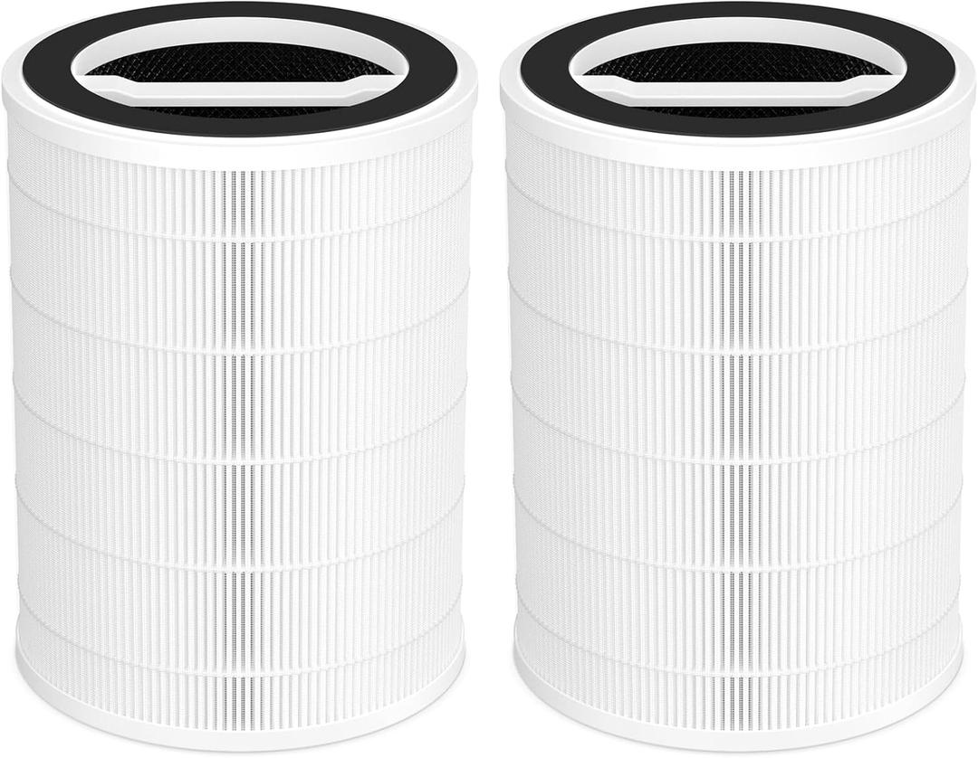2-Pack P200S/P200 Pro Replacement Filter for WELOV P200S/P200 Pro Air Purifier, 3-in-1 HEPA and High-Efficiency Activated Carbon Filter for Smoke, Dander, Pollen, Dust, Unwanted Odors