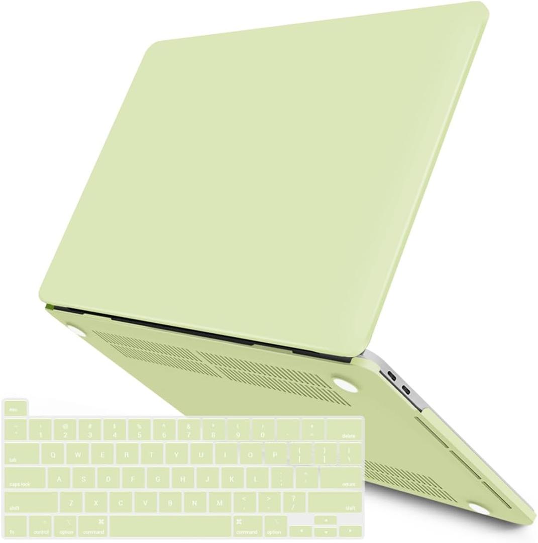 IBENZER Compatible with MacBook Pro 13 Inch Case M2 M1 2026 2025 2024 2023 2022 A2338 A2289 A2251 A2159 A1989 A1706 A1708, Hard Shell Case & Keyboard Cover for Mac Pro 13, Wasabi Green,T13WSB+1