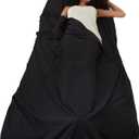 ALASKA BEAR Natural Silk Sleeping Bag Liner Cocoon-Style Travel Sheet Sleep Bag with Built-in Pillowcase(Black) (2.16L x 0.99W metres)