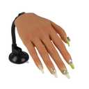 Practice Hand for Acrylic Nails with Stand Bracket, Silicone Fake Hands to Practice Fake Nails Mannequin Hand for Nails Practice and Nail Art Single Right Hand Color 4#