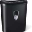 Amazon Basics 8 Sheet Cross Cut Paper and Credit Card Shredder with 4.1 Gallon Bin, Black