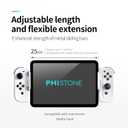 Switch Joycon Controller Holder for Mobiles and Tablets | Enhance Your Mobile Gaming with a Comfortable & Adjustable Grip | Compatible with Android/iOS/iPhone/iPad(Supports 12-25CM) (White).