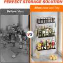 Bunoxea Spice Rack Wall Mounted 3 Pack, Space-Saving Spice Organizer for Spice Jars and Seasonings,Screw or Adhesive Hanging Spice Rack Organizer for Your Kitchen Cabinet,or Pantry Door